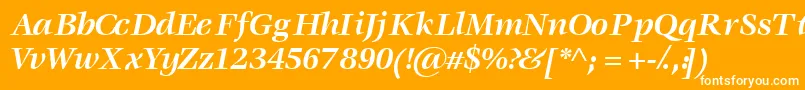 フォントVoracessk ffy – オレンジの背景に白い文字