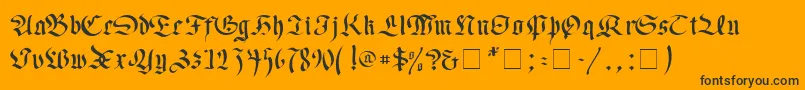 Faustus Font – Black Fonts on Orange Background