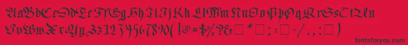 Faustus Font – Black Fonts on Red Background