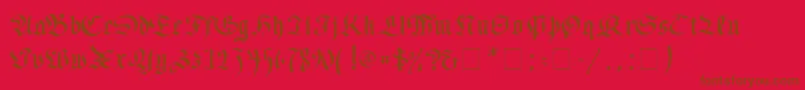 Faustus Font – Brown Fonts on Red Background