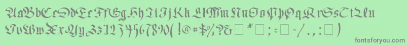 Faustus Font – Gray Fonts on Green Background