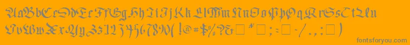Faustus Font – Gray Fonts on Orange Background