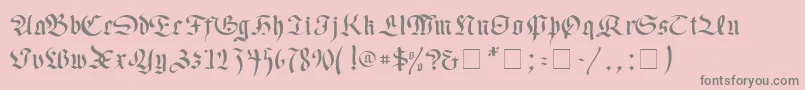 Faustus Font – Gray Fonts on Pink Background