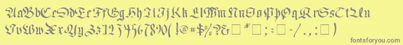 Faustus Font – Gray Fonts on Yellow Background