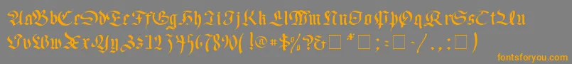 Faustus Font – Orange Fonts on Gray Background