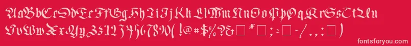 Faustus Font – Pink Fonts on Red Background