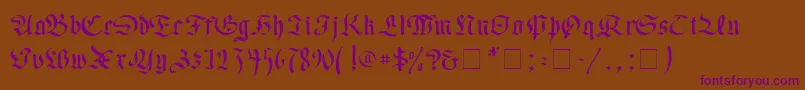 Faustus Font – Purple Fonts on Brown Background