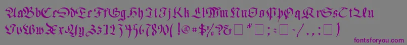 Faustus Font – Purple Fonts on Gray Background