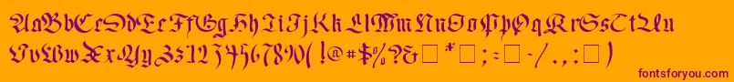 Faustus Font – Purple Fonts on Orange Background