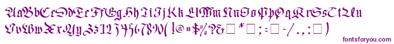 Faustus Font – Purple Fonts on White Background