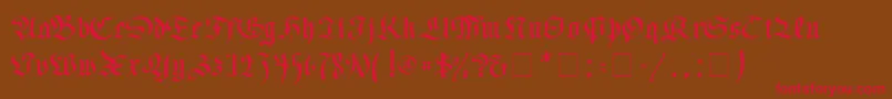 Faustus Font – Red Fonts on Brown Background