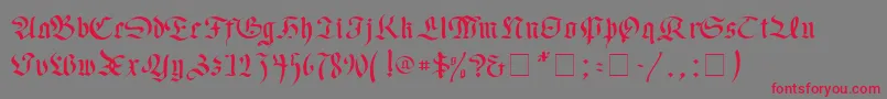 Faustus Font – Red Fonts on Gray Background