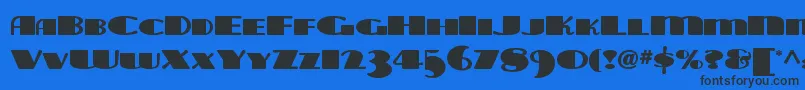 Tarabulbousnf Font – Black Fonts on Blue Background