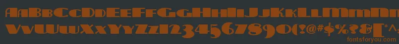 Czcionka Tarabulbousnf – brązowe czcionki na czarnym tle