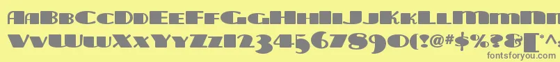 Tarabulbousnf Font – Gray Fonts on Yellow Background