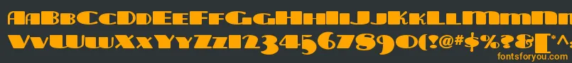 Tarabulbousnf Font – Orange Fonts on Black Background