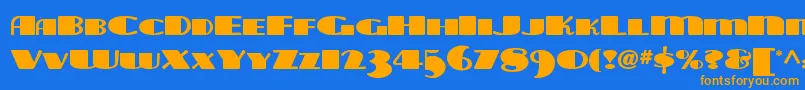 Подробнее о шрифте Tarabulbousnf Шрифт Tarabulbousnf – оранжевые шрифты на синем фоне
