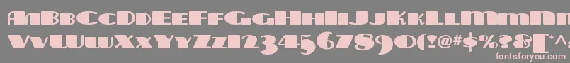 Шрифт Tarabulbousnf – розовые шрифты на сером фоне