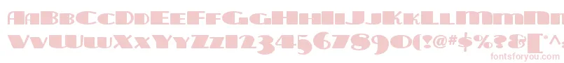フォントTarabulbousnf – 白い背景にピンクのフォント
