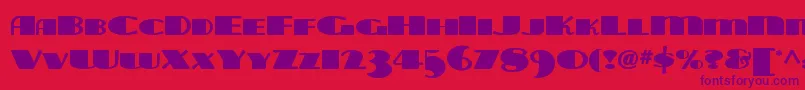 Tarabulbousnf Font – Purple Fonts on Red Background