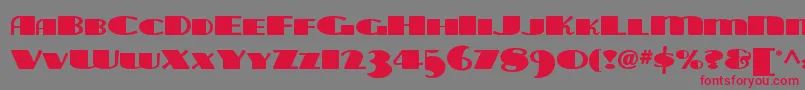 Tarabulbousnf Font – Red Fonts on Gray Background