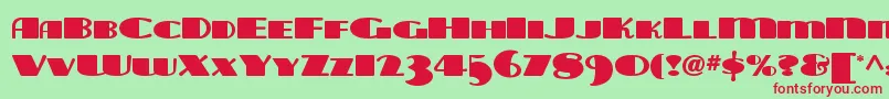 Tarabulbousnf Font – Red Fonts on Green Background