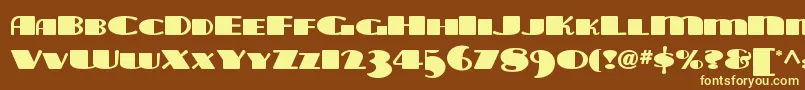 Czcionka Tarabulbousnf – żółte czcionki na brązowym tle