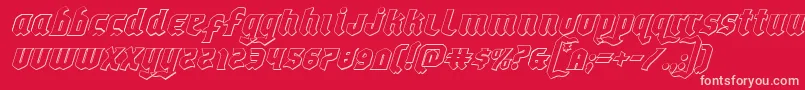 Empirecrown3Dital Font – Pink Fonts on Red Background