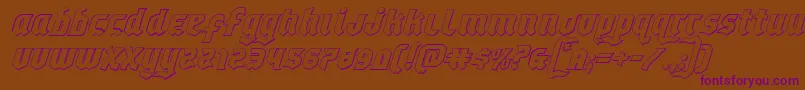 Empirecrown3Dital Font – Purple Fonts on Brown Background