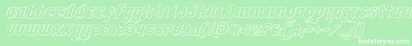 Empirecrown3Dital Font – White Fonts on Green Background