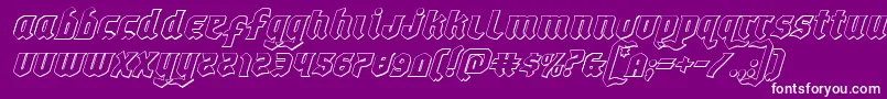 Empirecrown3Dital Font – White Fonts on Purple Background