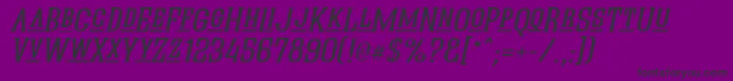 Шрифт QuasticKapsLineItalic – чёрные шрифты на фиолетовом фоне