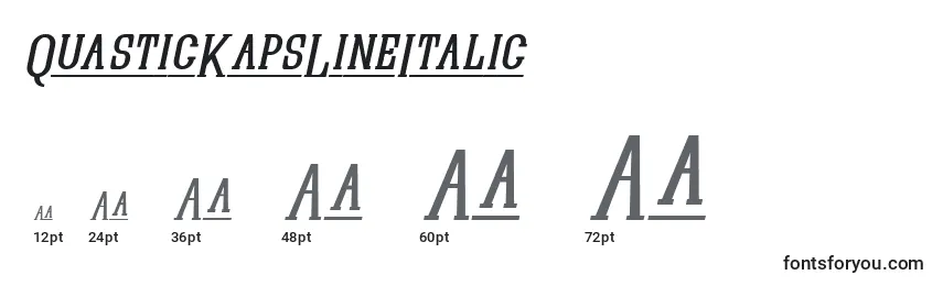 Размеры шрифта QuasticKapsLineItalic
