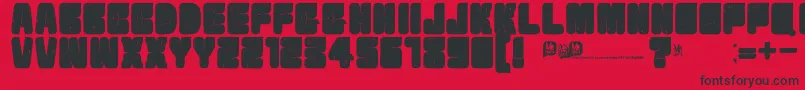 Velvetdrop Font – Black Fonts on Red Background