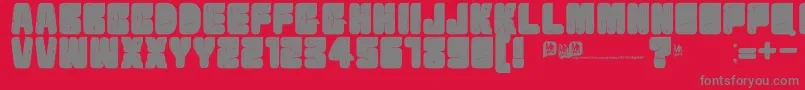 Velvetdrop Font – Gray Fonts on Red Background