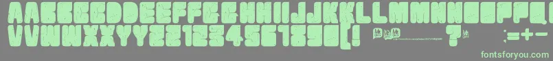 Velvetdrop-fontti – vihreät fontit harmaalla taustalla