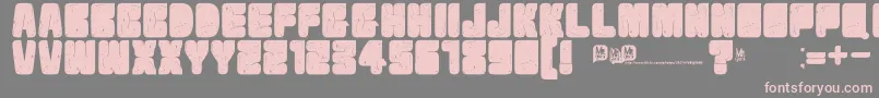 フォントVelvetdrop – 灰色の背景にピンクのフォント