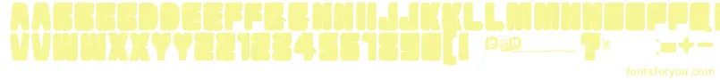 Czcionka Velvetdrop – żółte czcionki na białym tle