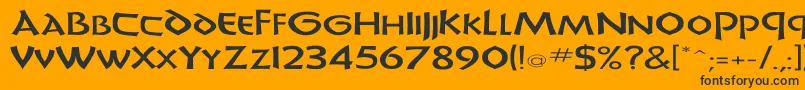 UnciadisEx Font – Black Fonts on Orange Background