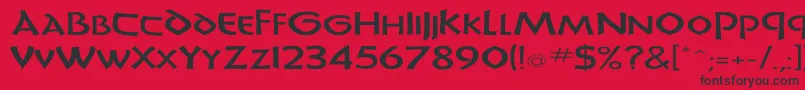 UnciadisEx Font – Black Fonts on Red Background