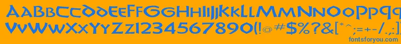 UnciadisEx-fontti – siniset fontit oranssilla taustalla