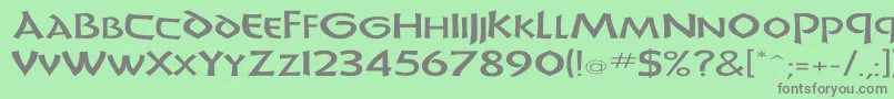 Шрифт UnciadisEx – серые шрифты на зелёном фоне