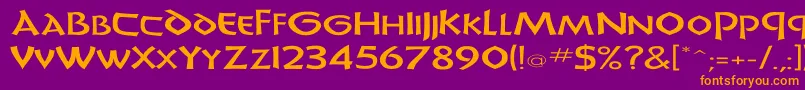 More about UnciadisEx Font UnciadisEx Font – Orange Fonts on Purple Background