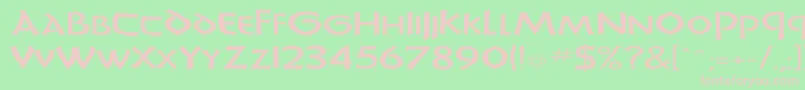 UnciadisEx-fontti – vaaleanpunaiset fontit vihreällä taustalla