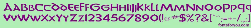 UnciadisEx Font – Purple Fonts on Green Background
