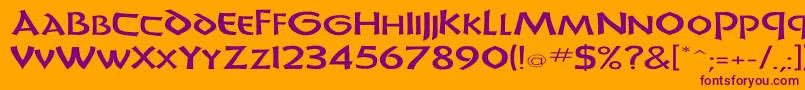 UnciadisEx Font – Purple Fonts on Orange Background