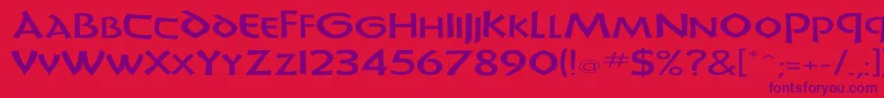 UnciadisEx Font – Purple Fonts on Red Background