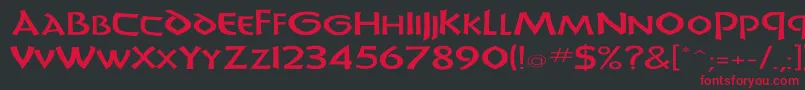 UnciadisEx Font – Red Fonts on Black Background