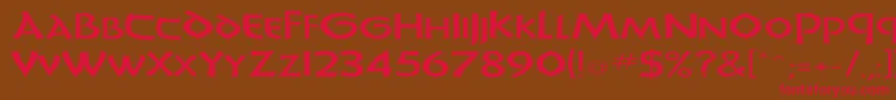 UnciadisEx Font – Red Fonts on Brown Background