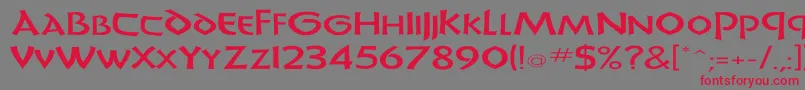 Шрифт UnciadisEx – красные шрифты на сером фоне